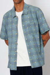 Gabe Shirt Yellow Flower Check Folk X Goss Brothers