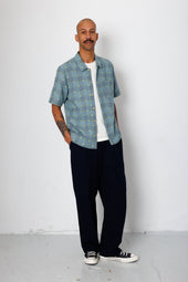 Gabe Shirt Yellow Flower Check Folk X Goss Brothers