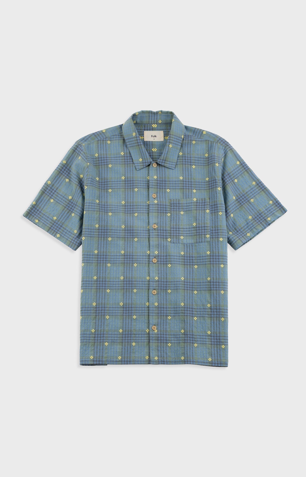 Gabe Shirt Yellow Flower Check Folk X Goss Brothers
