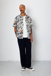 Gabe Shirt Jungle Cat Print Folk X Goss Brothers