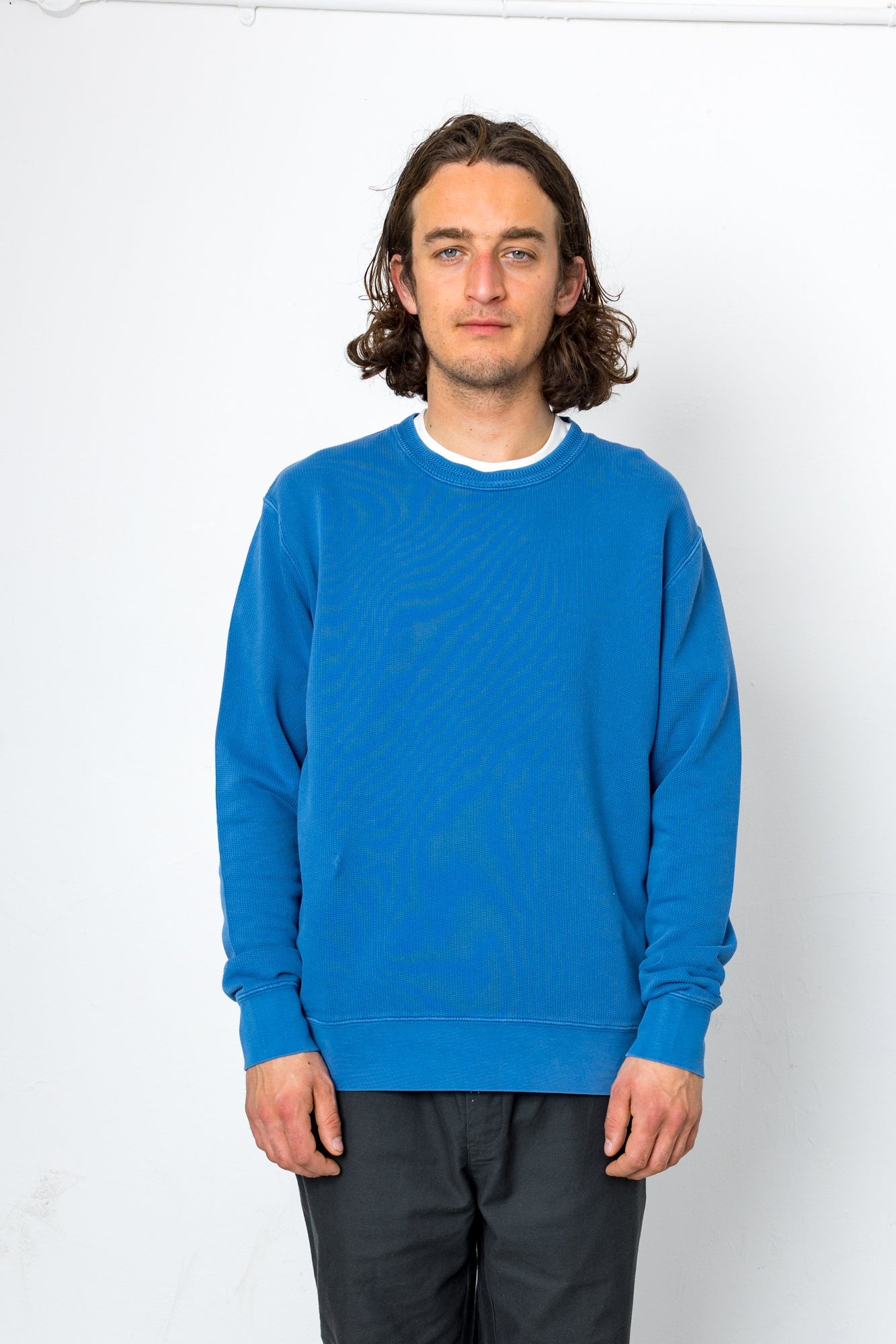 Jack Jacquard Crew - Corn Blue