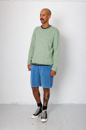 Relaxed Jean Short - Soft Blue Cord