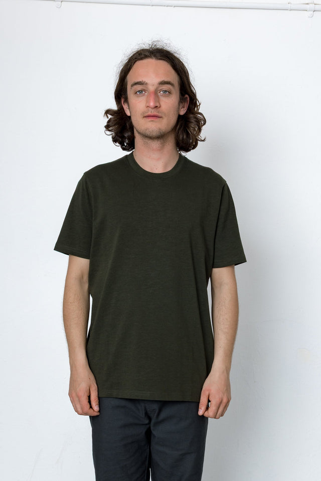 Marker Heavy Slub T-Shirt - Bottle Green