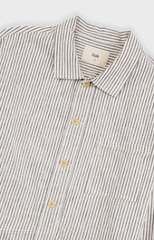 Meyer Shirt Jacket Monochrome Stripe
