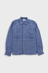 Patch Overshirt - Blue Basketweave