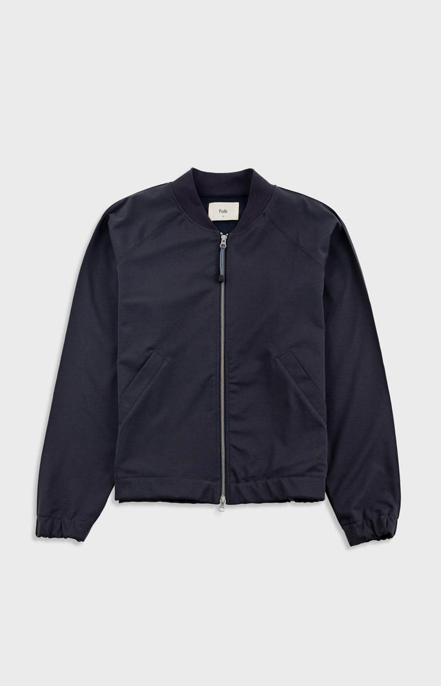 Pintuck Jersey Bomber - Charcoal