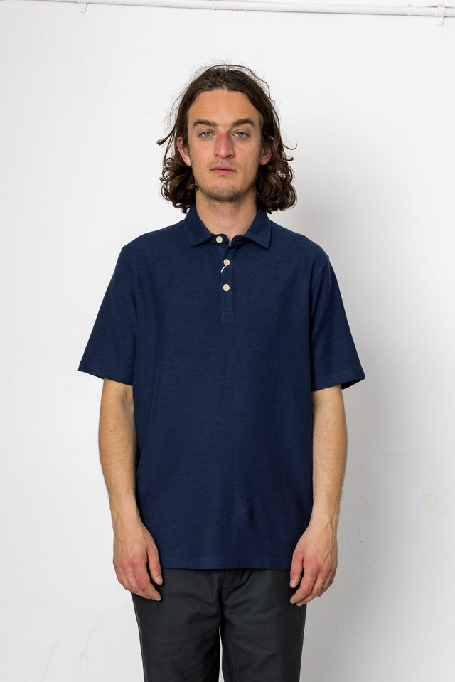 Ray Slub Polo - Dark Navy