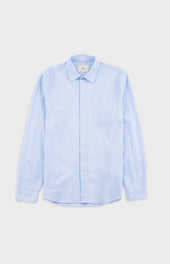 Relaxed Fit Shirt - Light Blue Texture