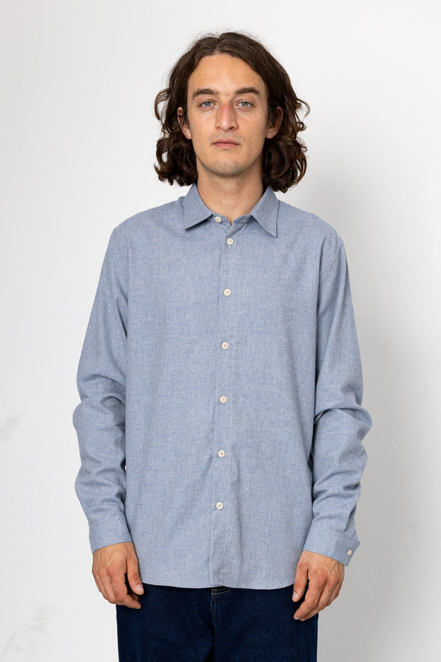 Relaxed Fit Shirt - Brushed Blue