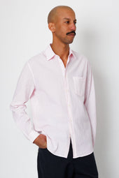 Relaxed Fit Shirt Pink Fine Stripe