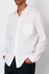 Relaxed Fit Shirt Pink Fine Stripe