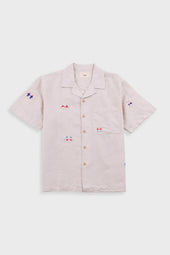 Relaxed Soft Collar Shirt - Ecru Embroidery | END. Exclusive