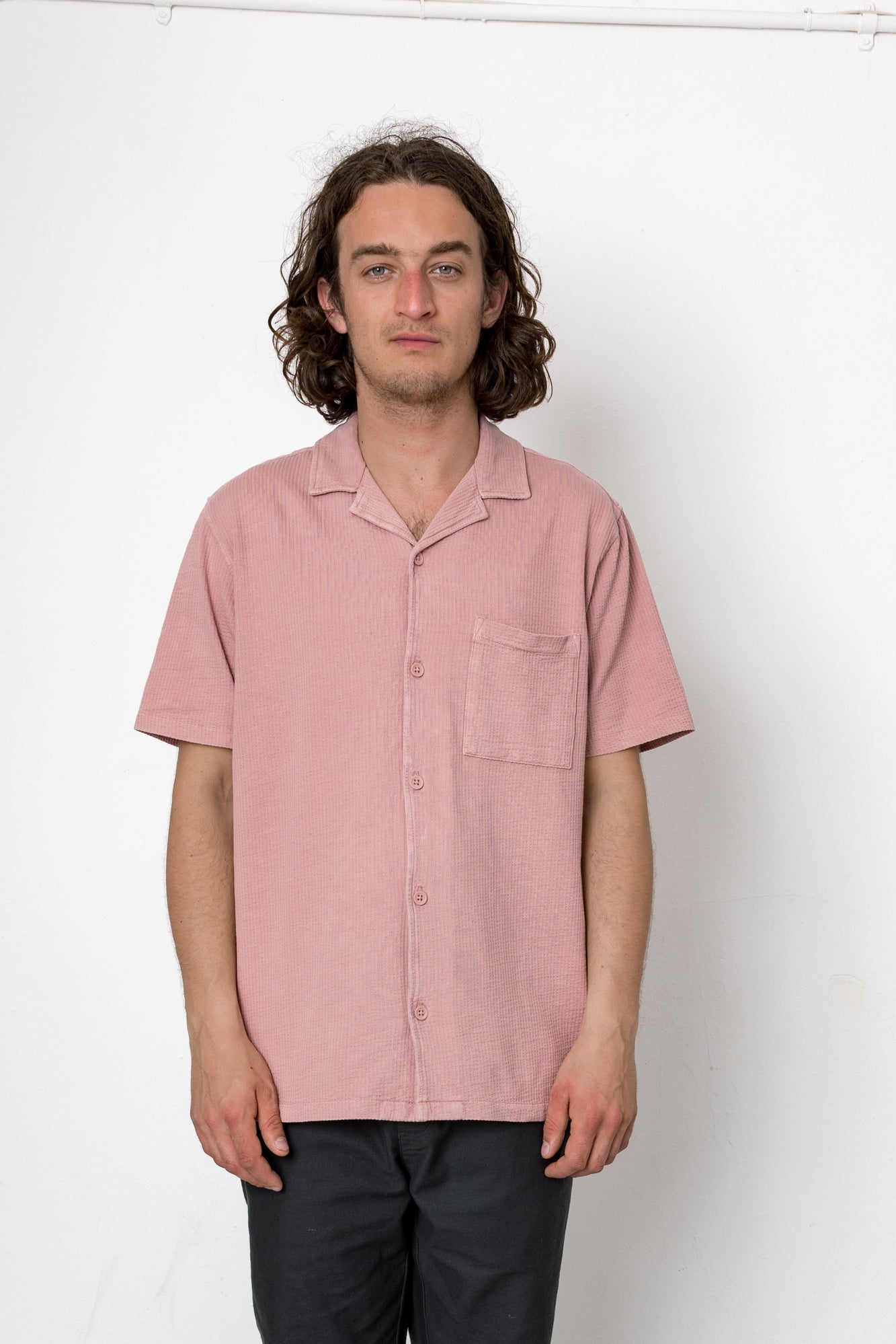 Rice Revere Shirt - Dusty Pink