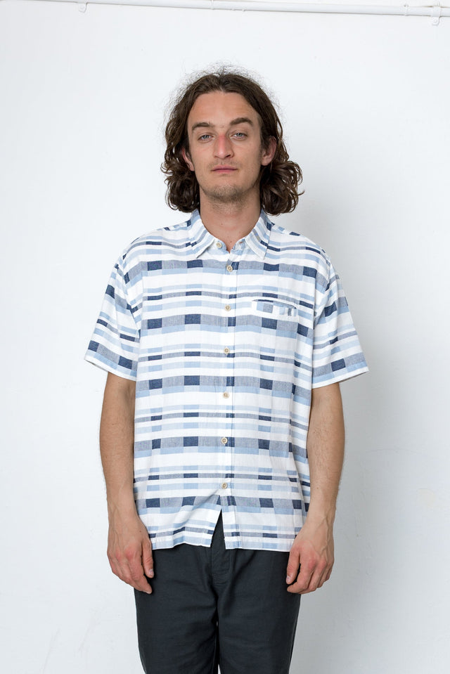 Rushman Shirt - Denim Grid