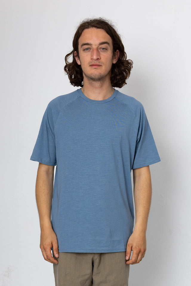 Short Sleeve Raglan T-Shirt - Blue