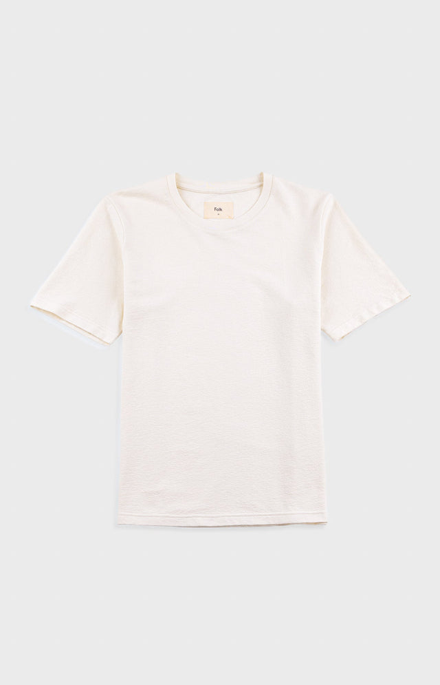 Short Sleeve Textured T-Shirt - Ecru
