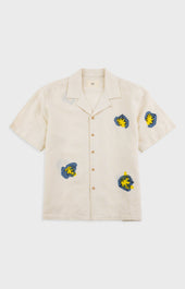 Relaxed Soft Collar Shirt Embroidered Flower Folk X Goss Brothers