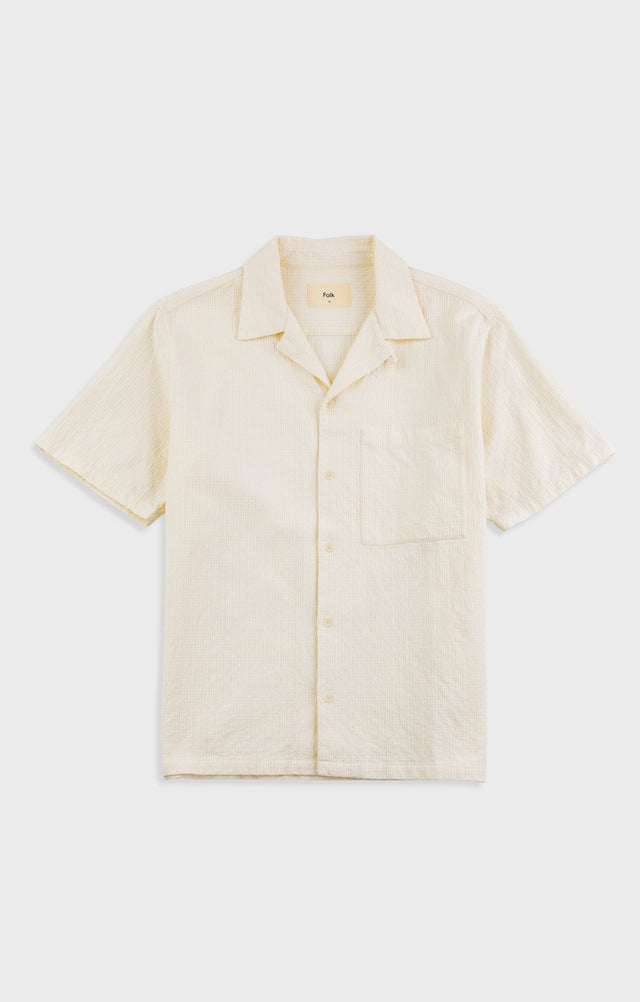 Relaxed Soft Collar Shirt - Ecru Tapestry