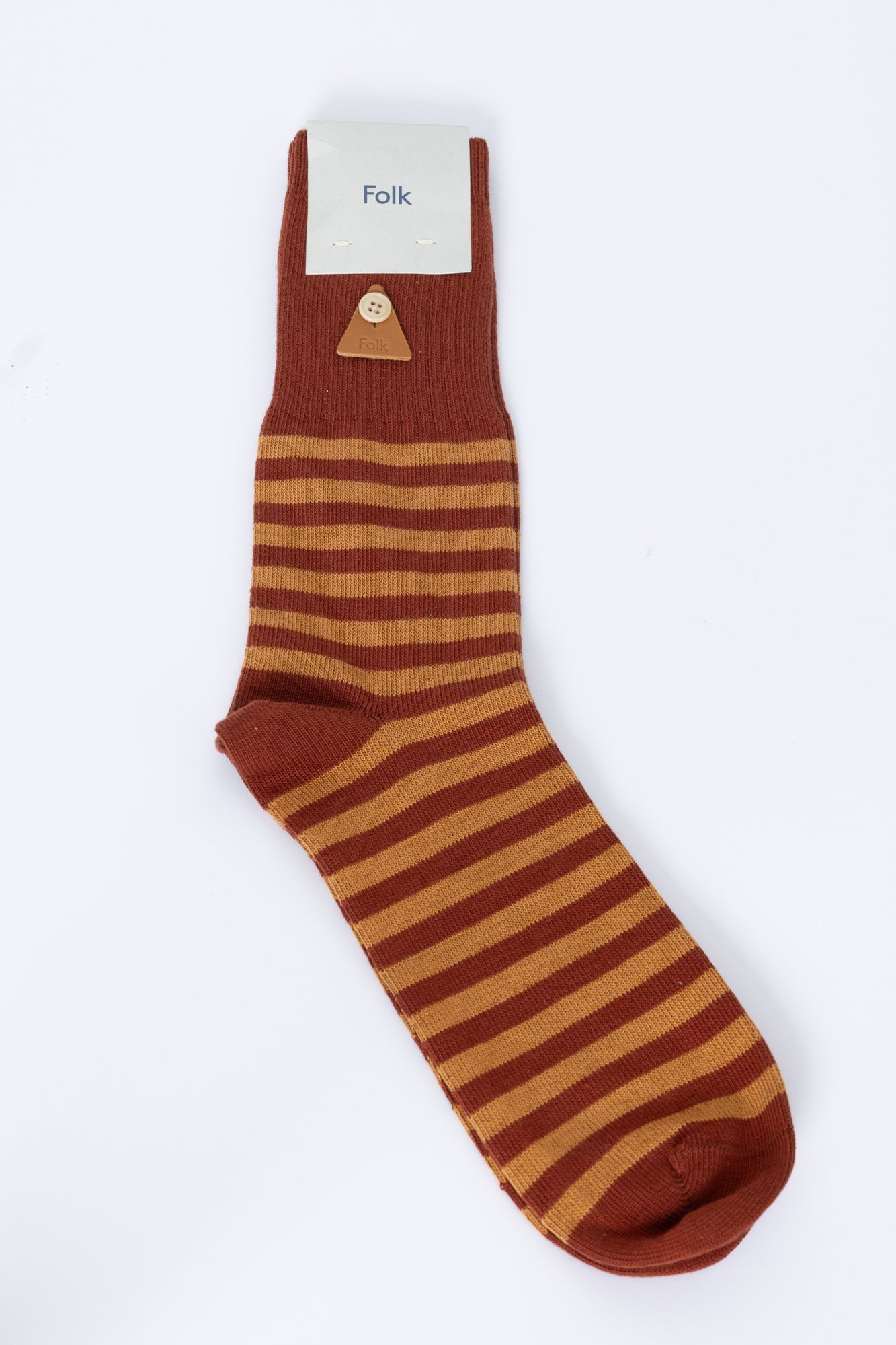 Stripe Sock Rust Stripe