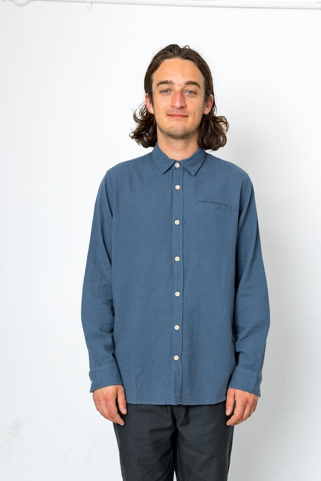 Wilkes Long Sleeve Shirt - Blue