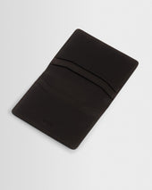 Forbe Dark Brown Retro Grain Leather Cardholder