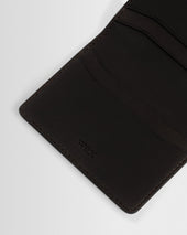 Forbe Dark Brown Retro Grain Leather Cardholder