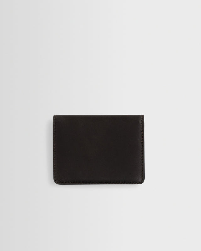 Forbe - Dark Brown Retro Grain Leather Cardholder