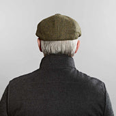 Forrest Herringbone Wool Gatsby Cap
