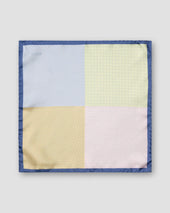 Geometric Print Silk Pocket Square