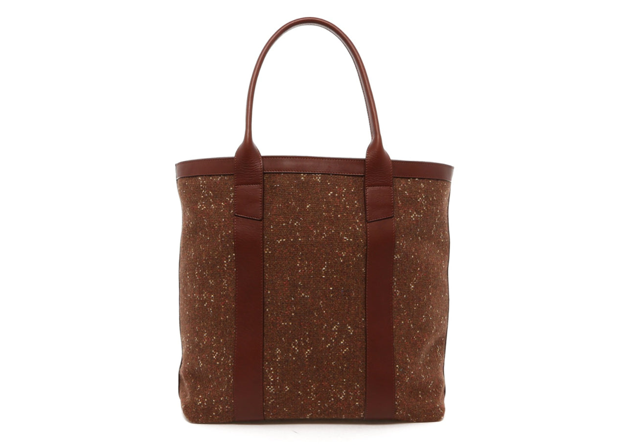 Tall Tote - Fox Tweed/Chestnut Trim - Sunbrella Tweed