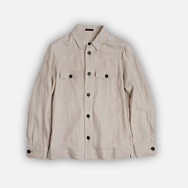 Tan Linen Freisa Overshirt