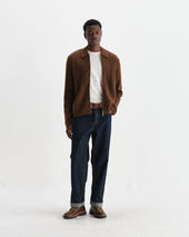 Friar Brush Cable Knit Zip Cardigan