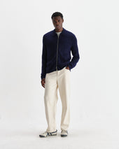 Friar Brush Cable Knit Zip Cardigan