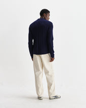 Friar Brush Cable Knit Zip Cardigan