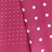 Fuchsia White Spot Silk Tubular Scarf