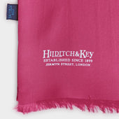Fuchsia White Spot Silk Tubular Scarf