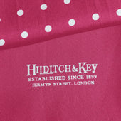 Fuchsia White Spot Silk Tubular Scarf