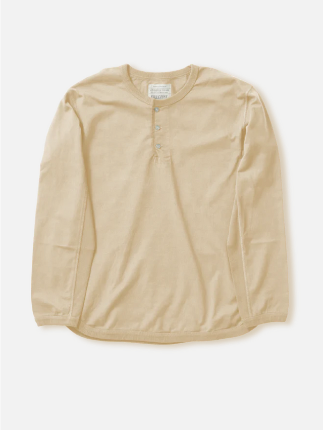 Fullcount, Flat Seam Henley T-Shirt, Ecru