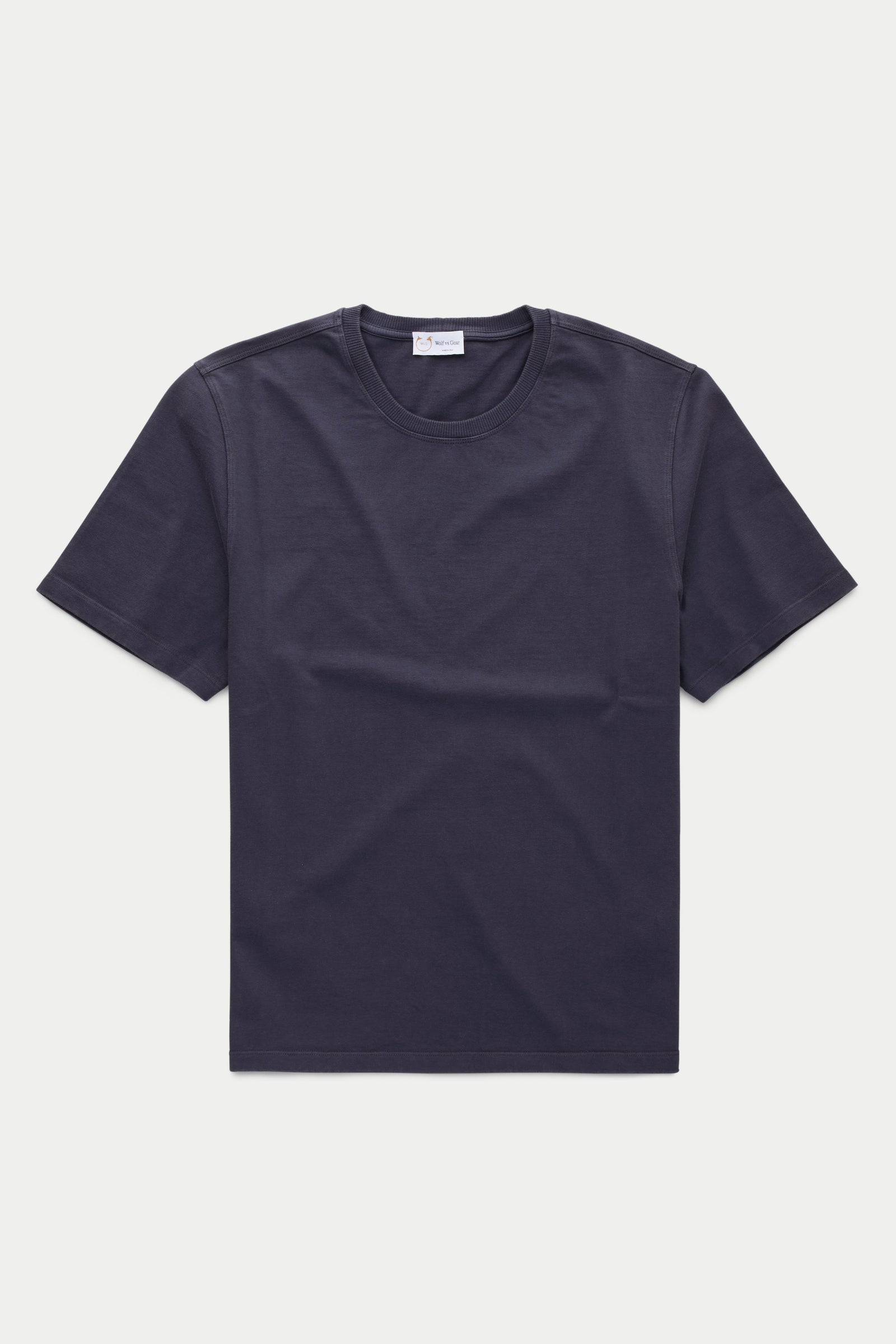 Cotton Short Sleeve Crewneck T-Shirt Fulvia Baritone Blue
