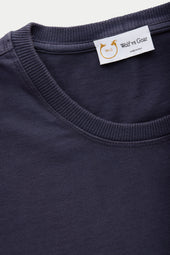 Cotton Short Sleeve Crewneck T-Shirt Fulvia Baritone Blue