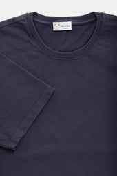 Cotton Short Sleeve Crewneck T-Shirt Fulvia Baritone Blue
