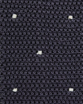 Fumo White Spot Knitted Silk Tie