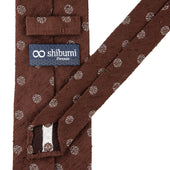 Shibumi Flower Shantung Silk Tie Beech Hand Rolled
