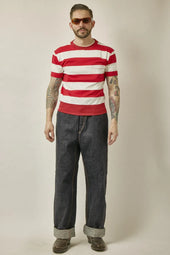 Belafonte Ragtime Clothing Garage Border Hemrib Tee 29 1 Red X White