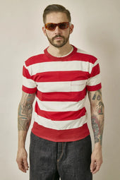 Belafonte Ragtime Clothing Garage Border Hemrib Tee 29 1 Red X White