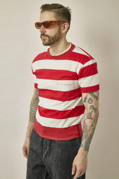 Belafonte Ragtime Clothing Garage Border Hemrib Tee 29 1 Red X White