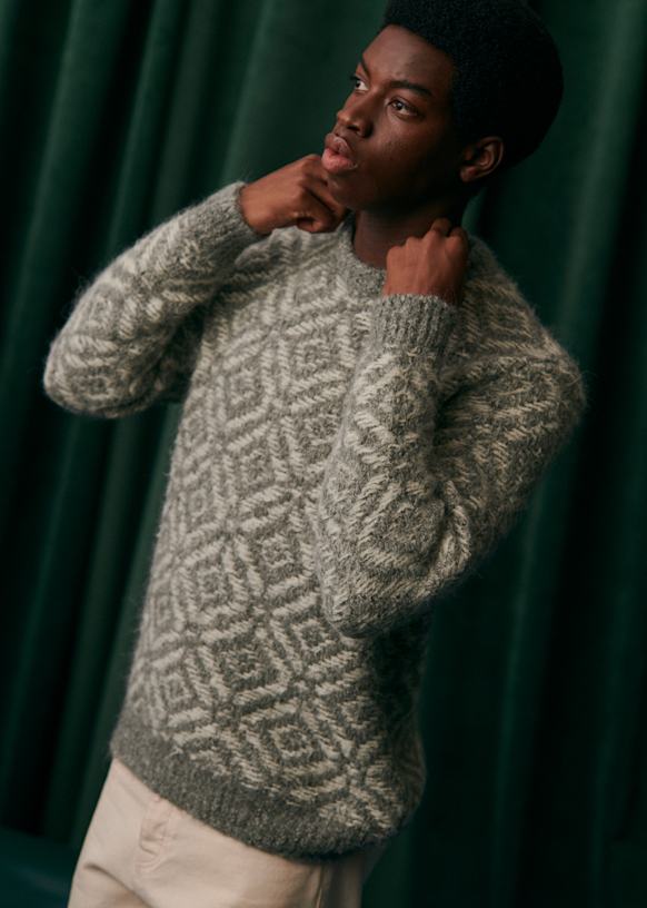 Bergen Sweater - Gray / Ecru