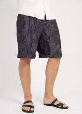 GILBERT | Wide Cut Shorts | Botanic Indigo
