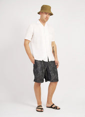 GILBERT | Wide Cut Shorts | Botanic Indigo