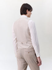 Gilet De Costume En Laine Beige